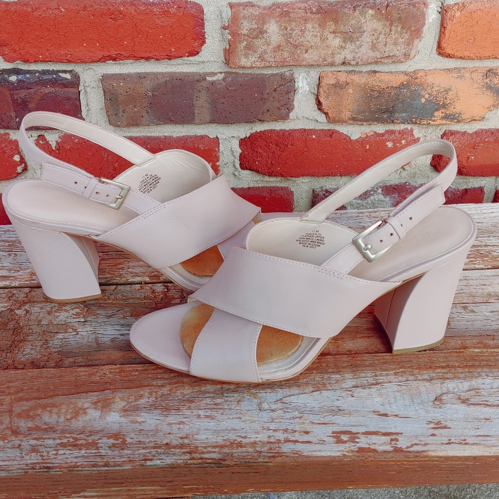 Smòoth Genuine Leather Heeled Sandal In Creamy Soft Pink (11)